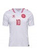 Danmark Christian Eriksen #10 Fotballdrakt Borte Klær EM 2024 Korte ermer